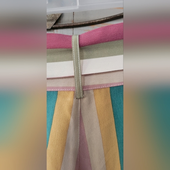 RAILS Gigi Farrah Stripe Belted 100%  Silk Shorts Size M - Picture 10 of 15